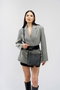 Lucky Bees Bolso de mano 328 v2, Piel de polivinilo, Negro y Gris